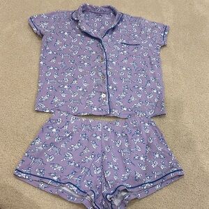 Roller rabbit purple and blue tigers pj set